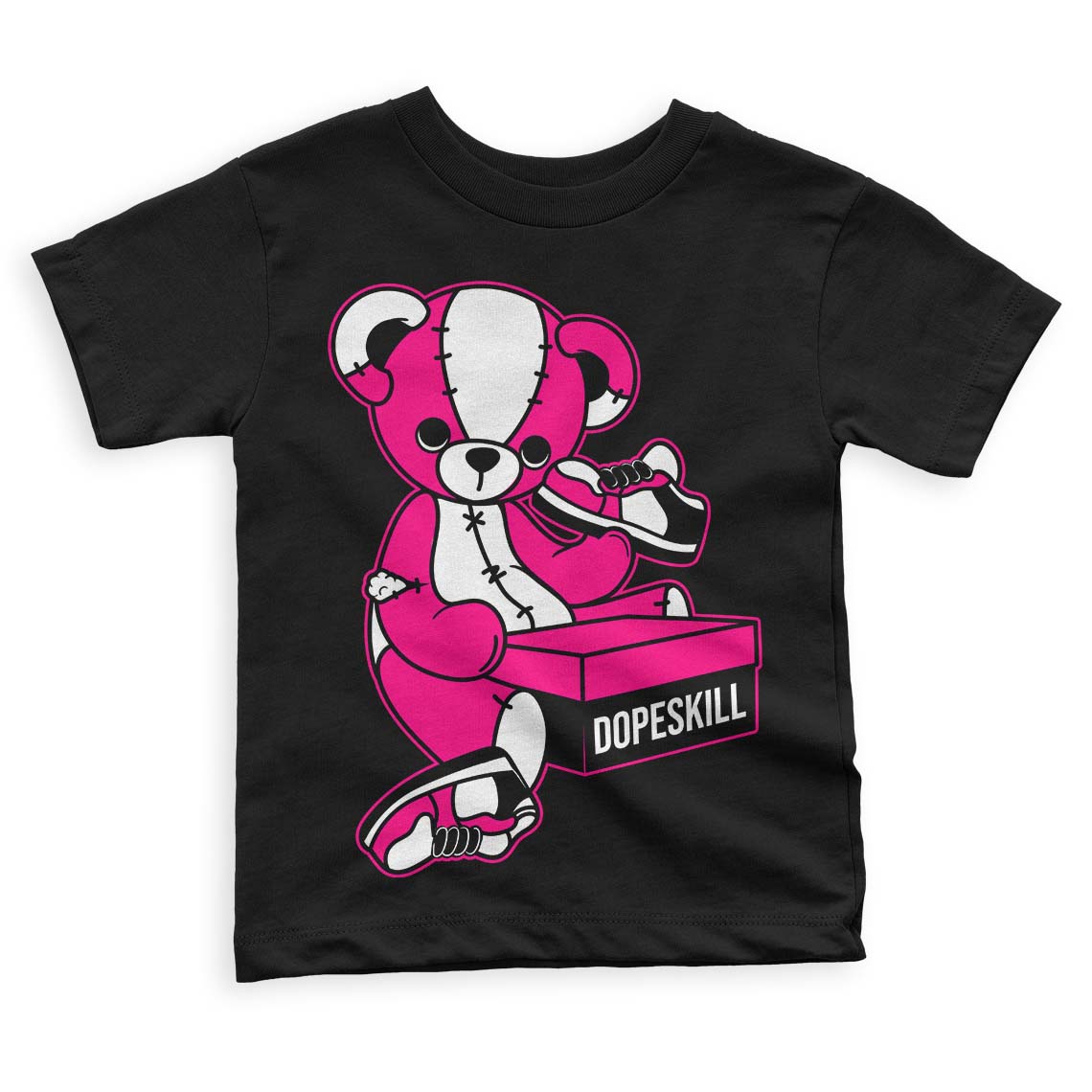 Fierce Pink 1s superstreetwear Toddler Kids T-shirt Sneakerhead BEAR Graphic