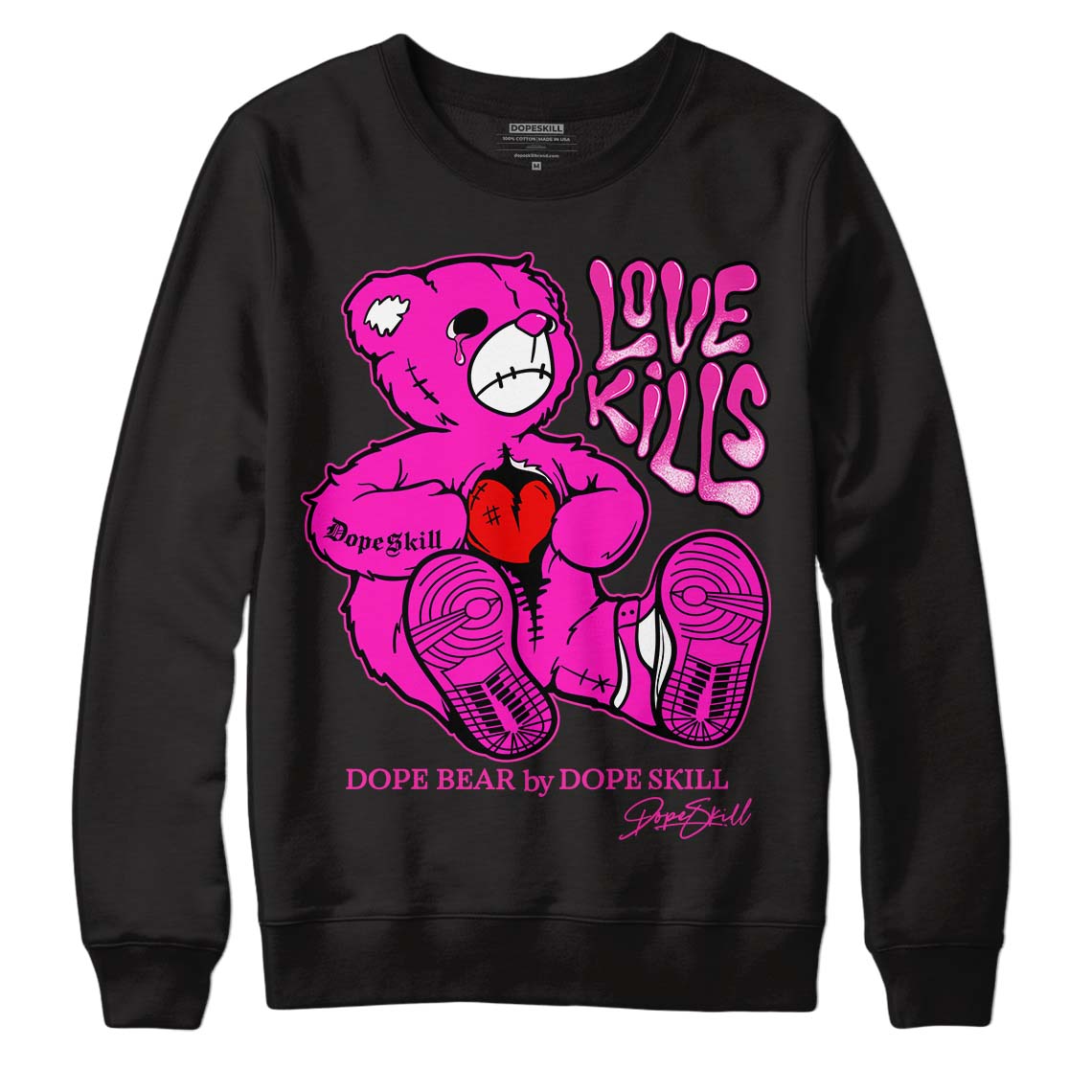 Dunk Low Active Fuchsia superstreetwear Sweatshirt Love Kills Graphic