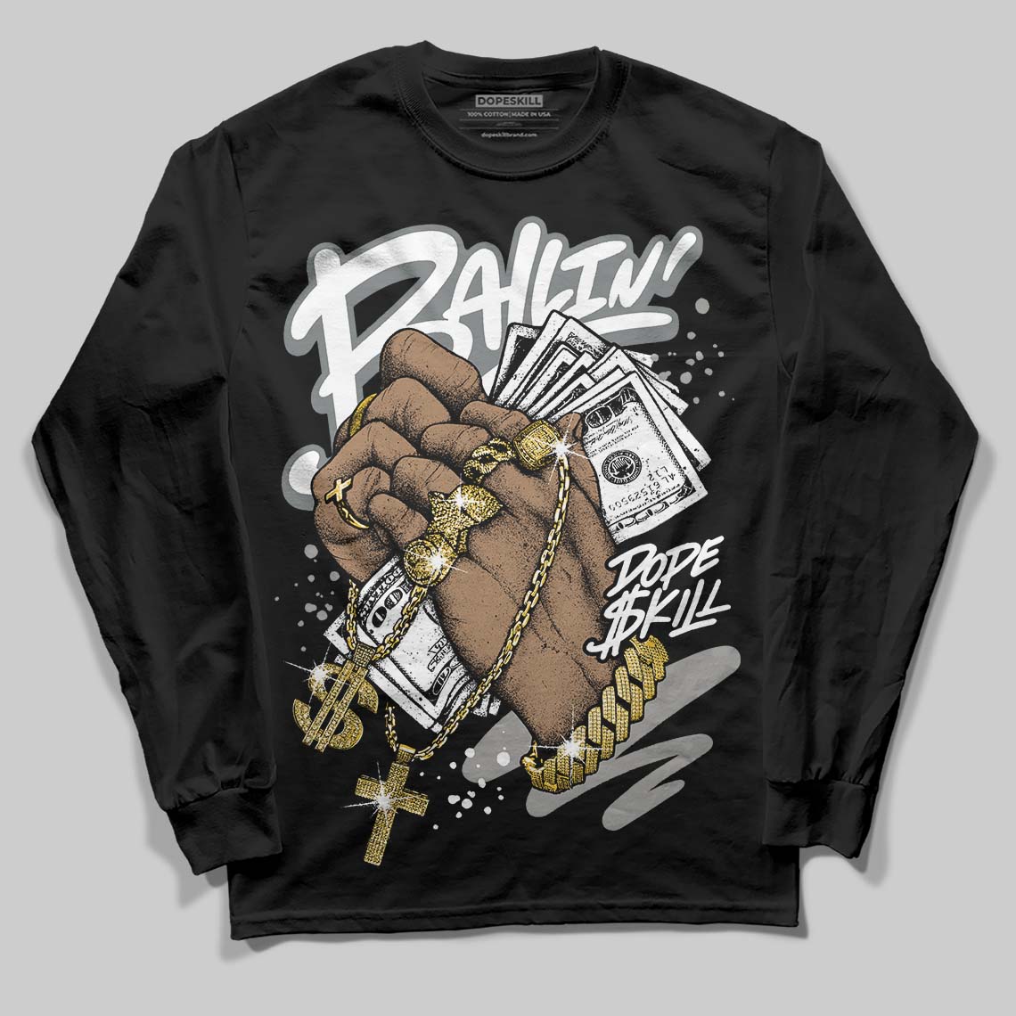 Cool Grey 9s superstreetwear Long Sleeve T-Shirt Always Ballin' Graphic