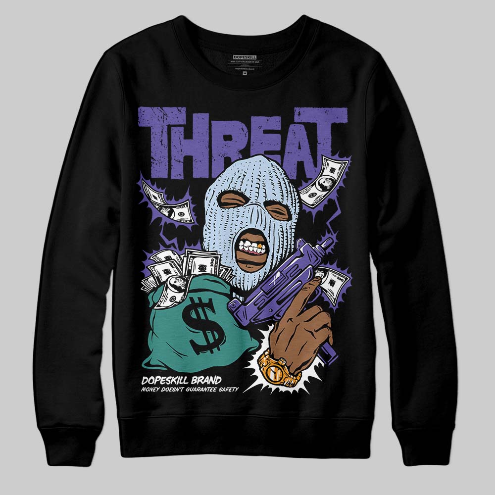 Grape 5s superstreetwear Sweatshirt Under Threat Graphic