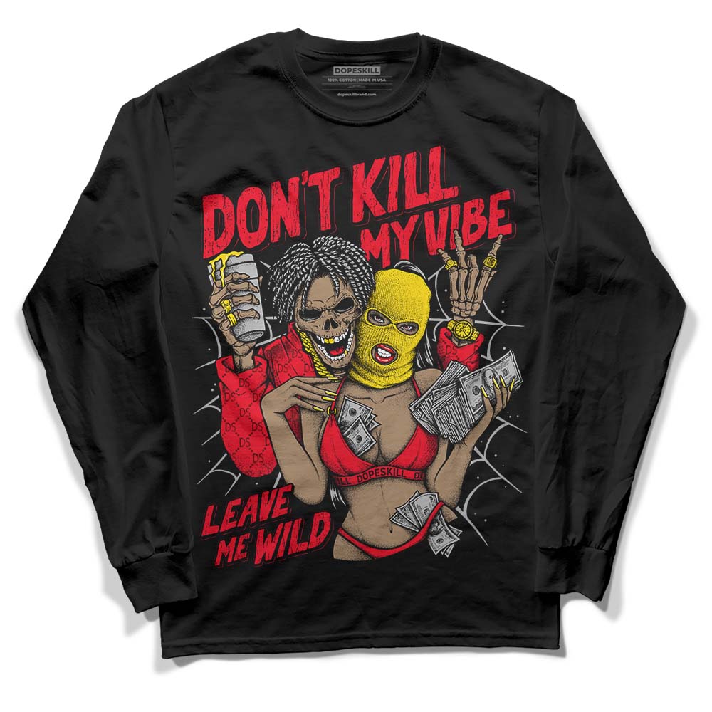 Red Thunder 4s superstreetwear Long Sleeve T-Shirt Don't Kill My Vibe Graphic