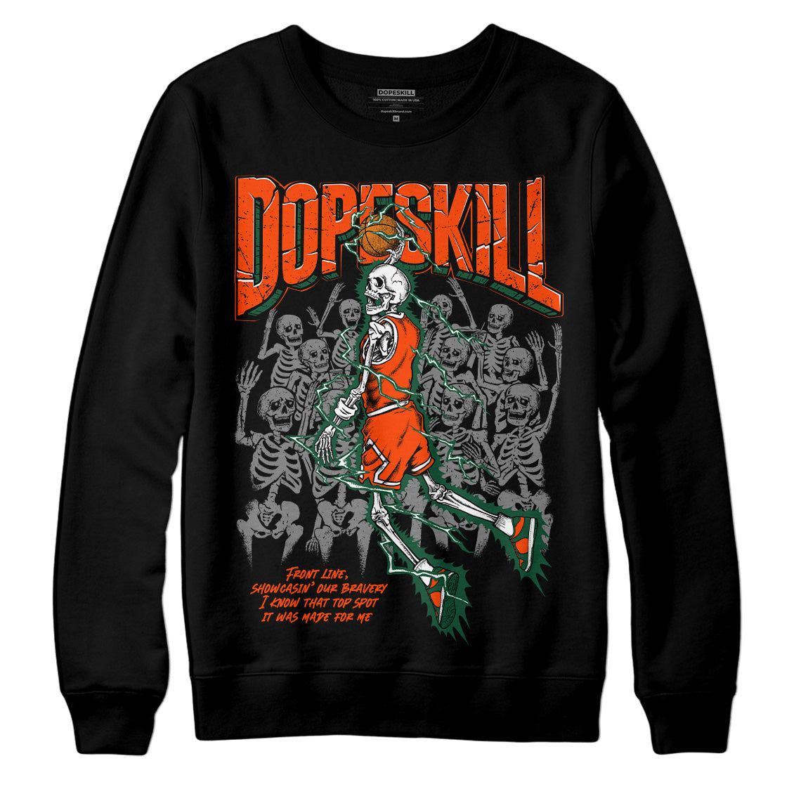 Dunk Low Team Dark Green Orange superstreetwear Sweatshirt Thunder Dunk Graphic