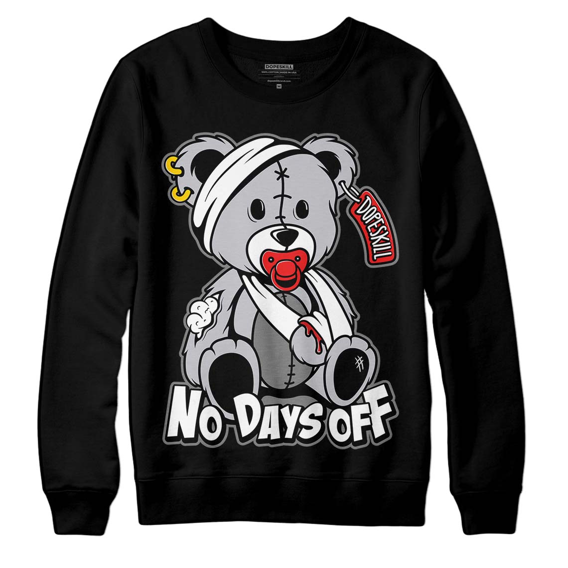 Grey Collection superstreetwear Sweatshirt Hurt Bear Graphic