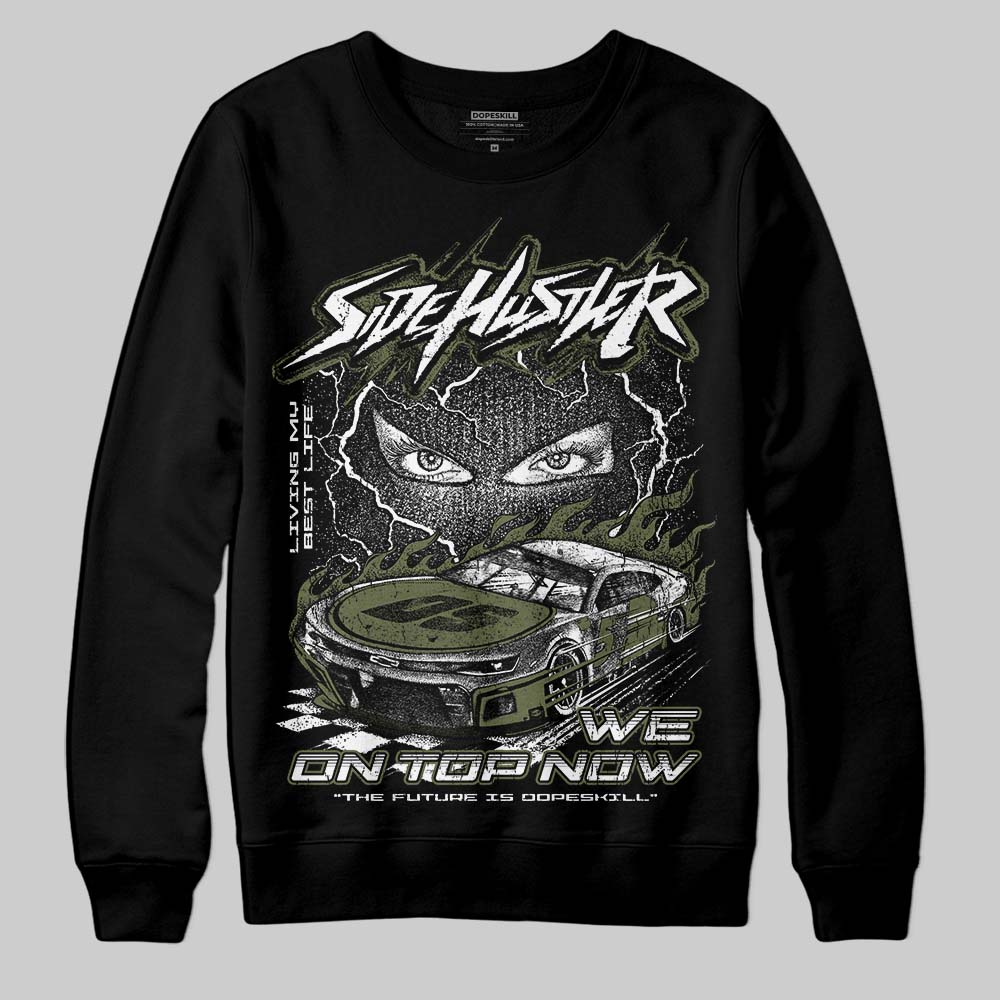 Olive Collection superstreetwear Sweatshirt New Side Hustler Graphic