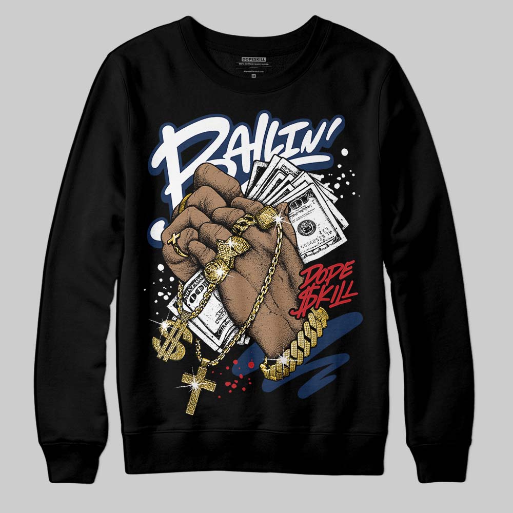 Summit White Navy 4s superstreetwear Sweatshirt Always Ballin' Graphic