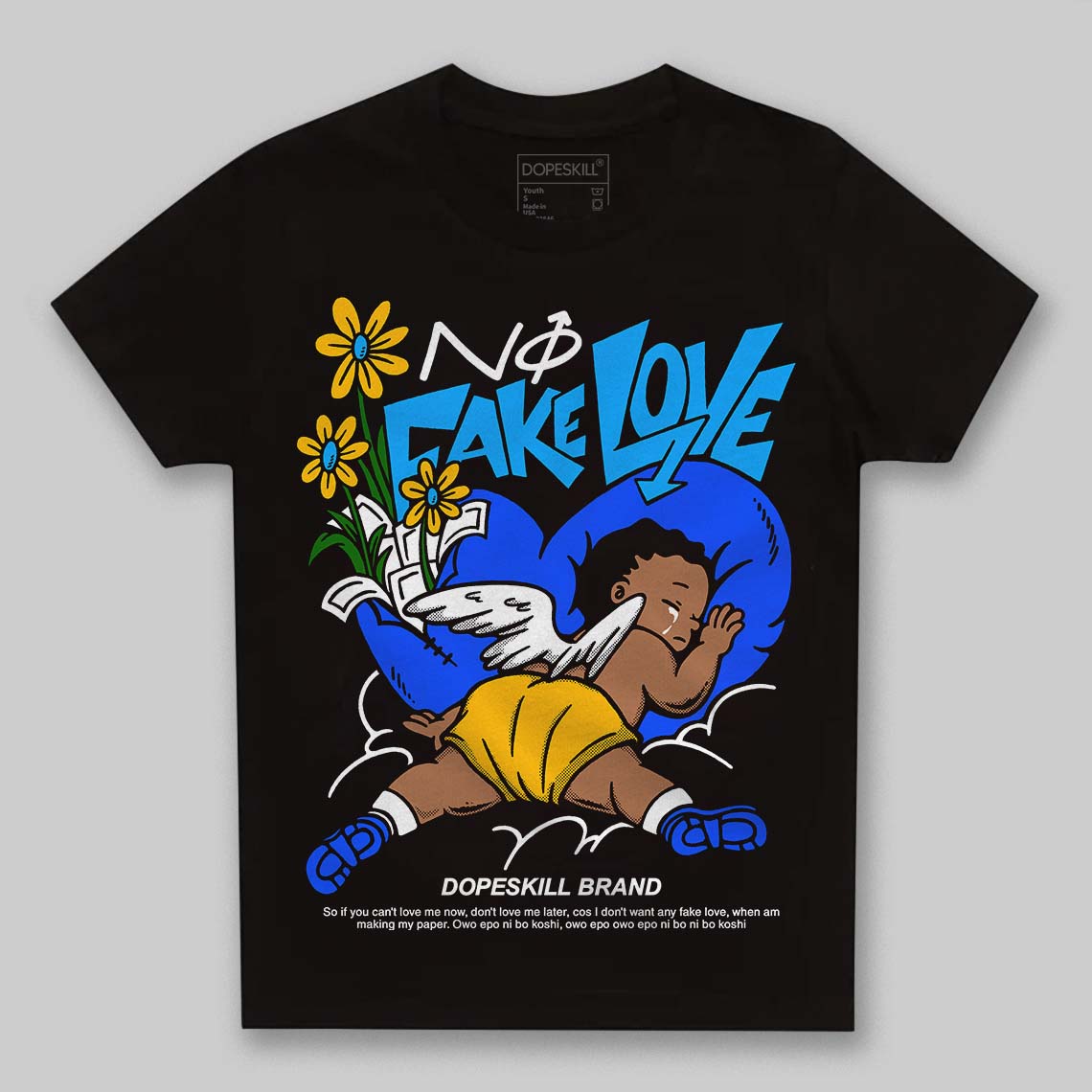 Royal Blue Collection superstreetwear Toddler Kids T-shirt No Fake Love Graphic