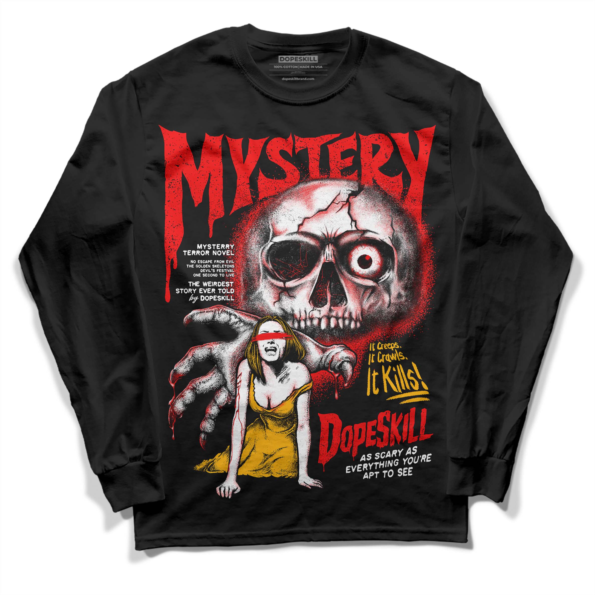 Red Collection superstreetwear Long Sleeve T-Shirt Mystery Ghostly Grasp Graphic