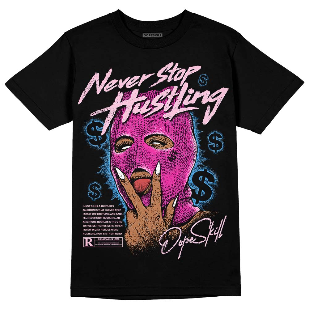 Pink Collection superstreetwear T-Shirt Never Stop Hustling Graphic