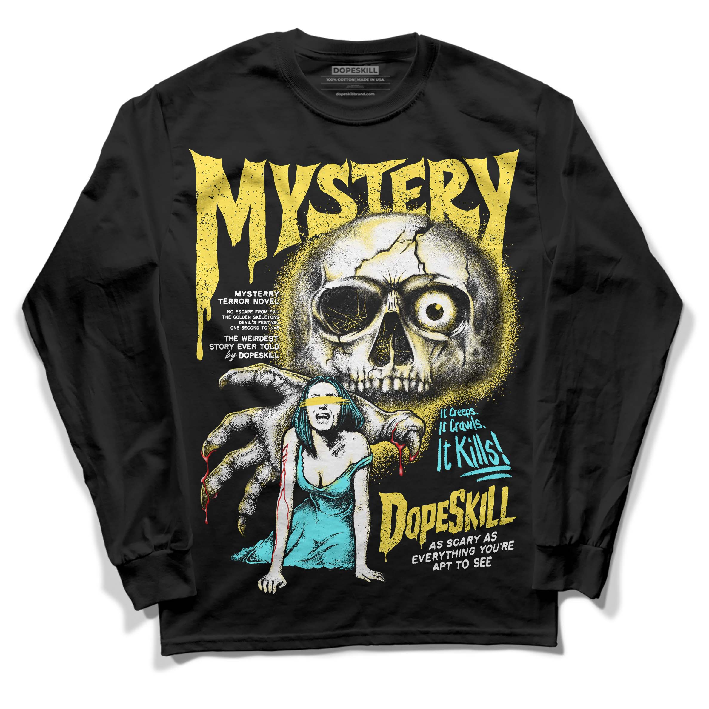 Aqua 5s superstreetwear Long Sleeve T-Shirt Mystery Ghostly Grasp Graphic