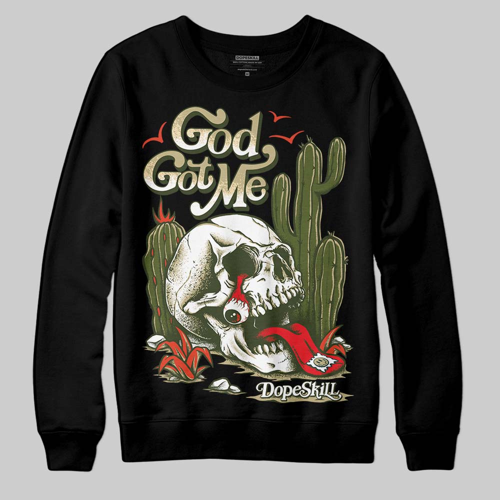 Olive Collection superstreetwear Sweatshirt God Got Me Graphic