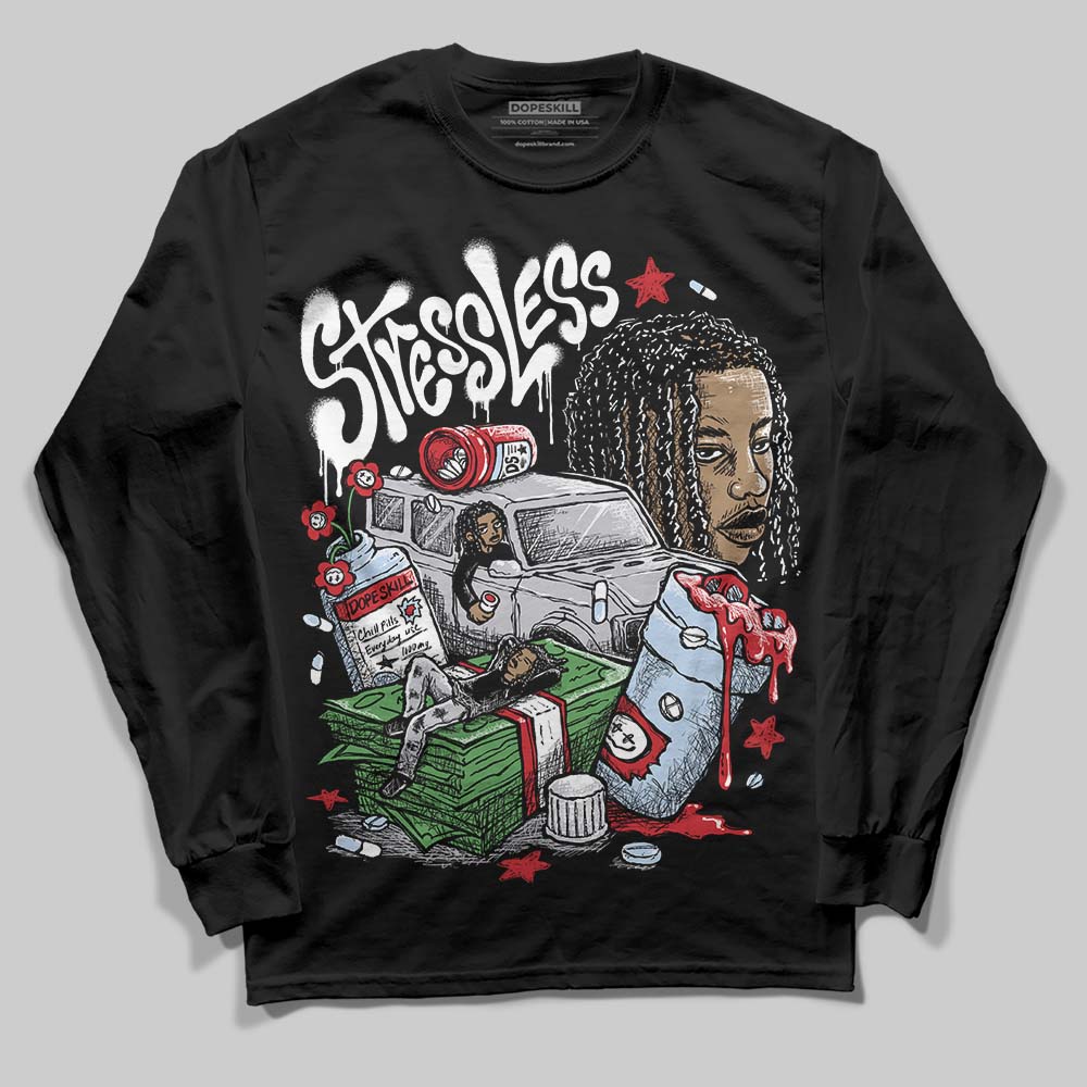 Black Metallic Reimagined 5s superstreetwear Long Sleeve T-Shirt Stressless Graphic