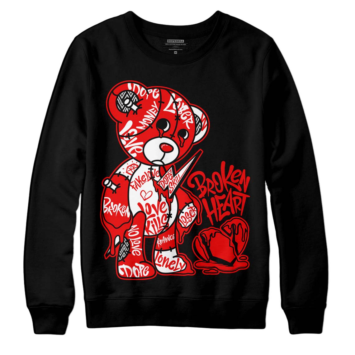 Cherry 12s superstreetwear Sweatshirt Broken Heart Graphic