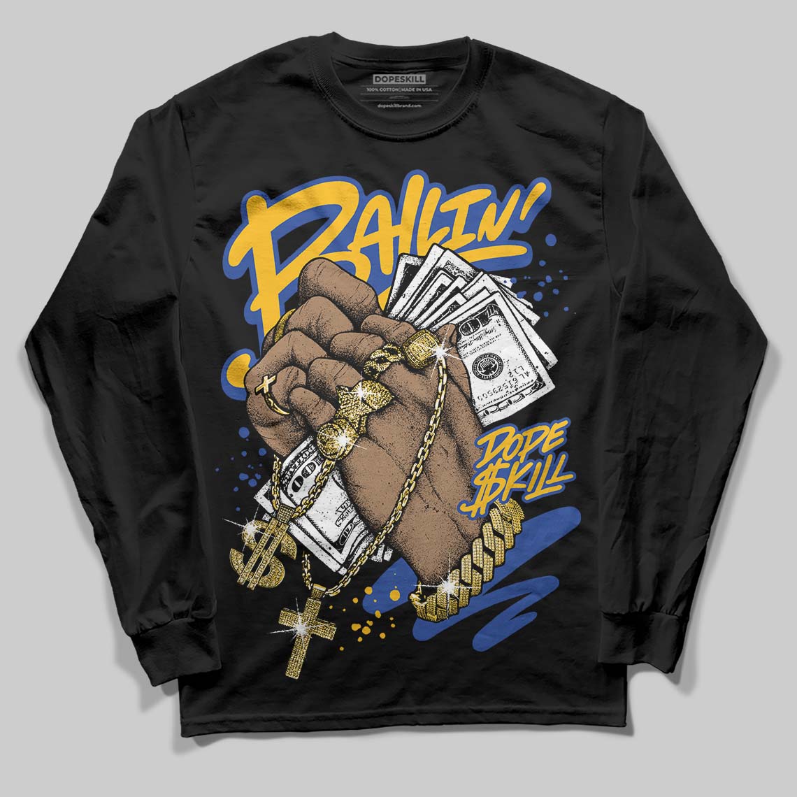 Royal Blue Collection superstreetwear Long Sleeve T-Shirt Always Ballin' Graphic