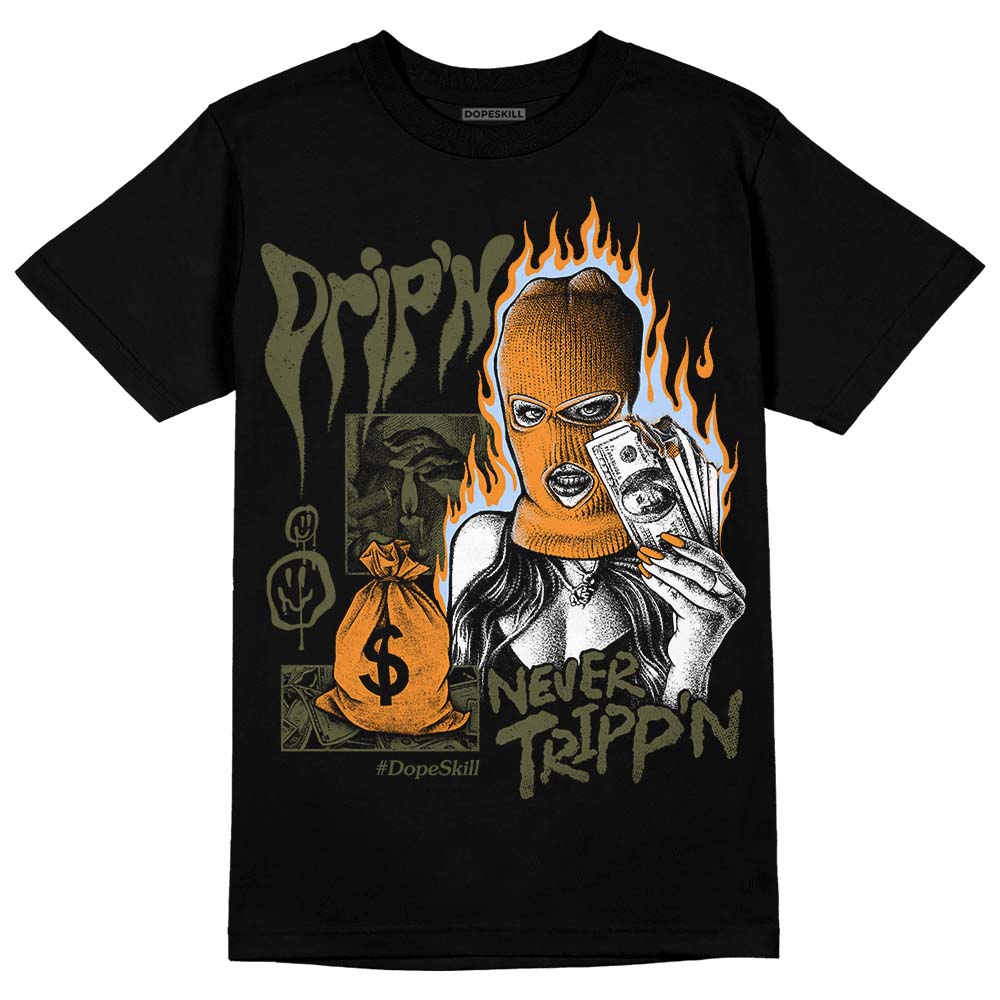 Olive 5s superstreetwear T-Shirt Drip'n Never Tripp'n Graphic