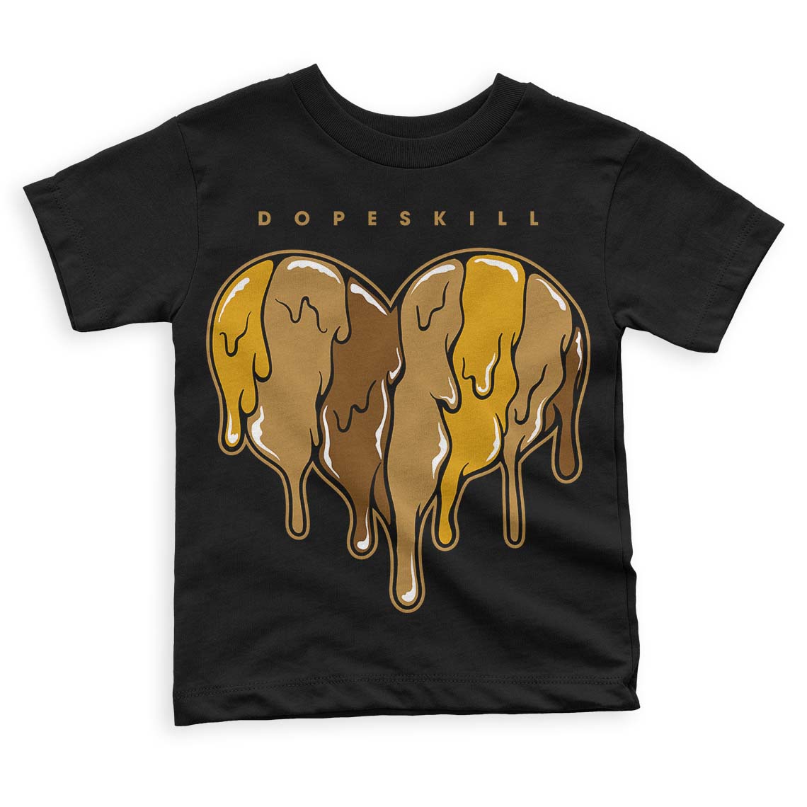 Wheat 13s superstreetwear Toddler Kids T-shirt Slime Drip Heart Graphic