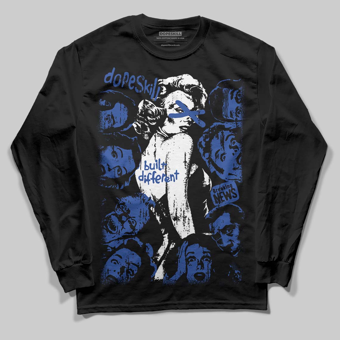 Royal Blue Collection superstreetwear Long Sleeve T-Shirt Built Different Graphic