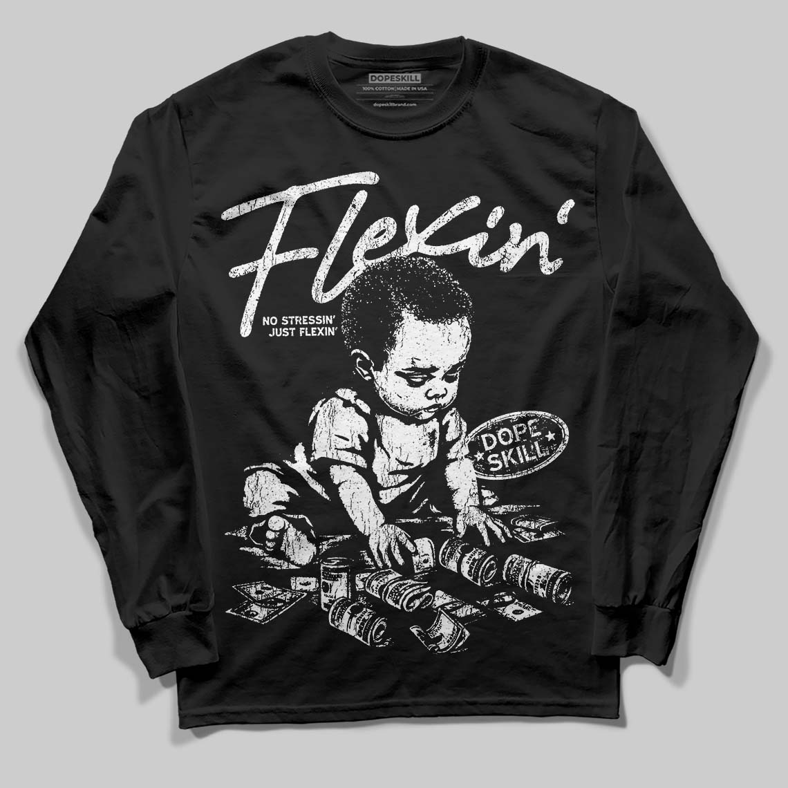 Dunk Panda White Black superstreetwear Long Sleeve T-Shirt Flexin' Graphic