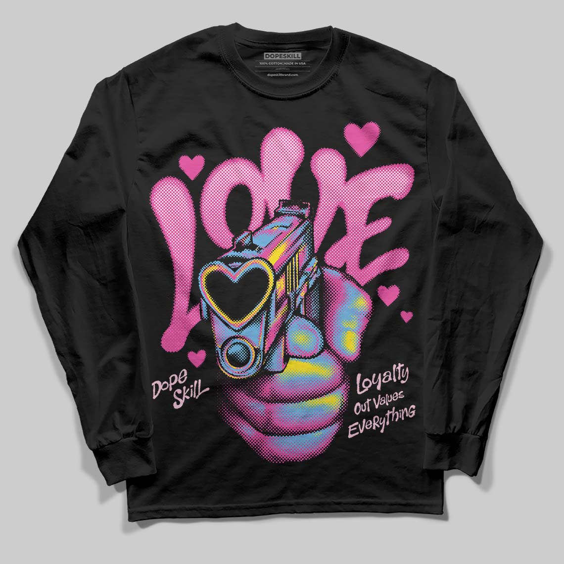 Triple Pink Dunk superstreetwear Long Sleeve T-Shirt Love Shot Graphic