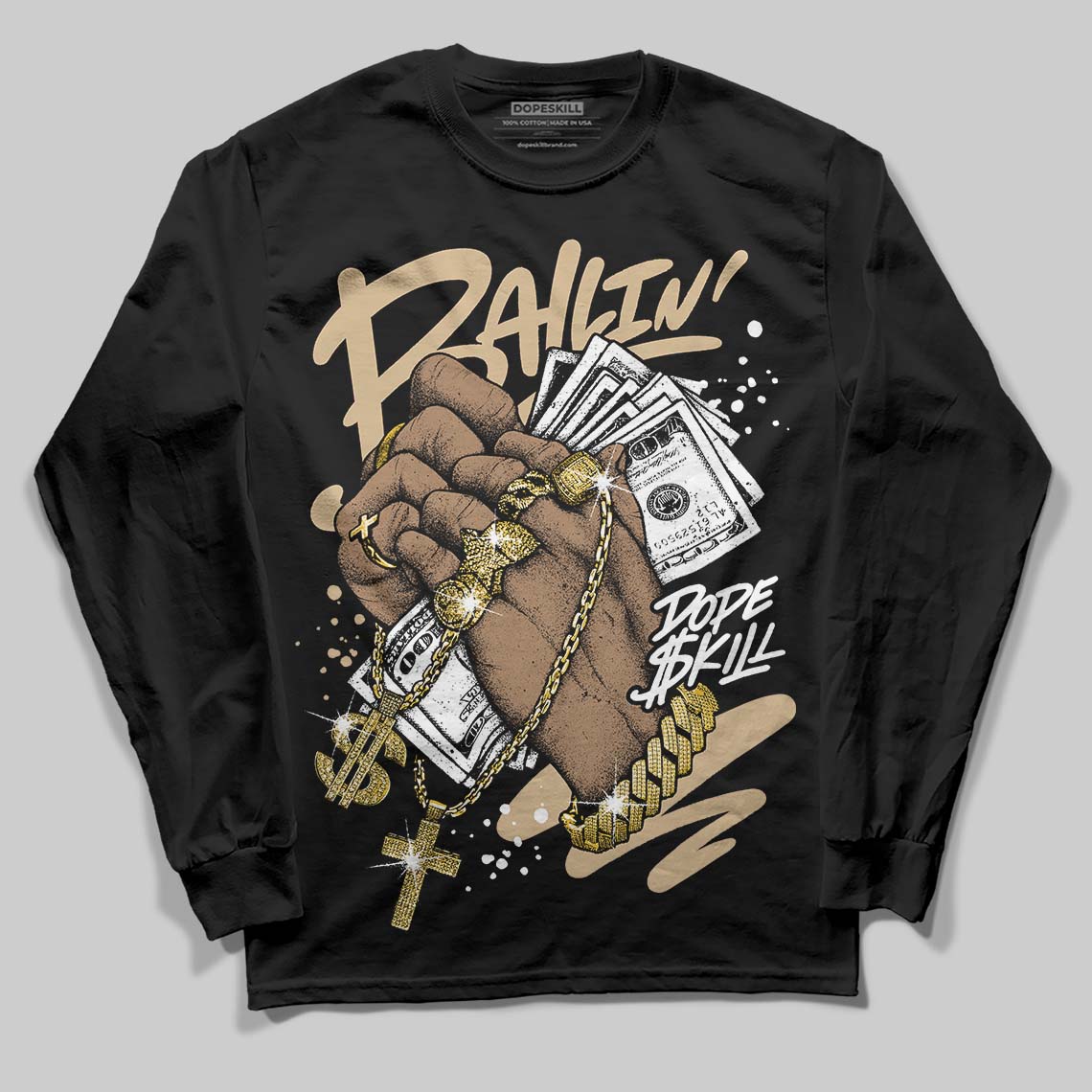 TAN Collection superstreetwear Long Sleeve T-Shirt Always Ballin' Graphic