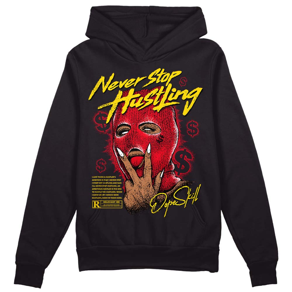 Red Thunder 4s superstreetwear Hoodie Sweatshirt Never Stop Hustling Graphic