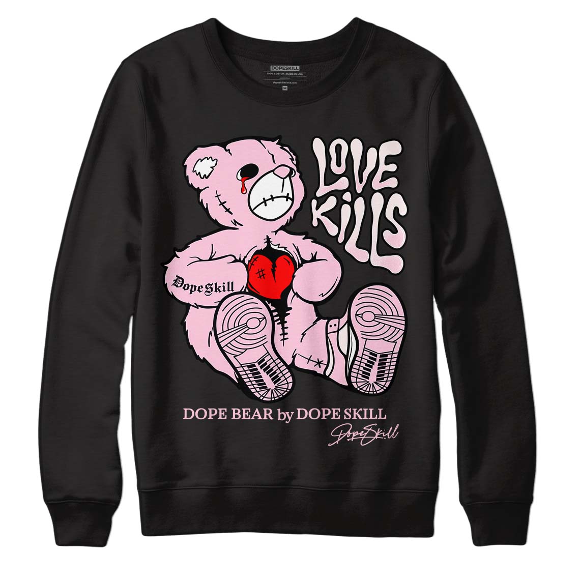 Dunk Low Pink Foam superstreetwear Sweatshirt Love Kills Graphic