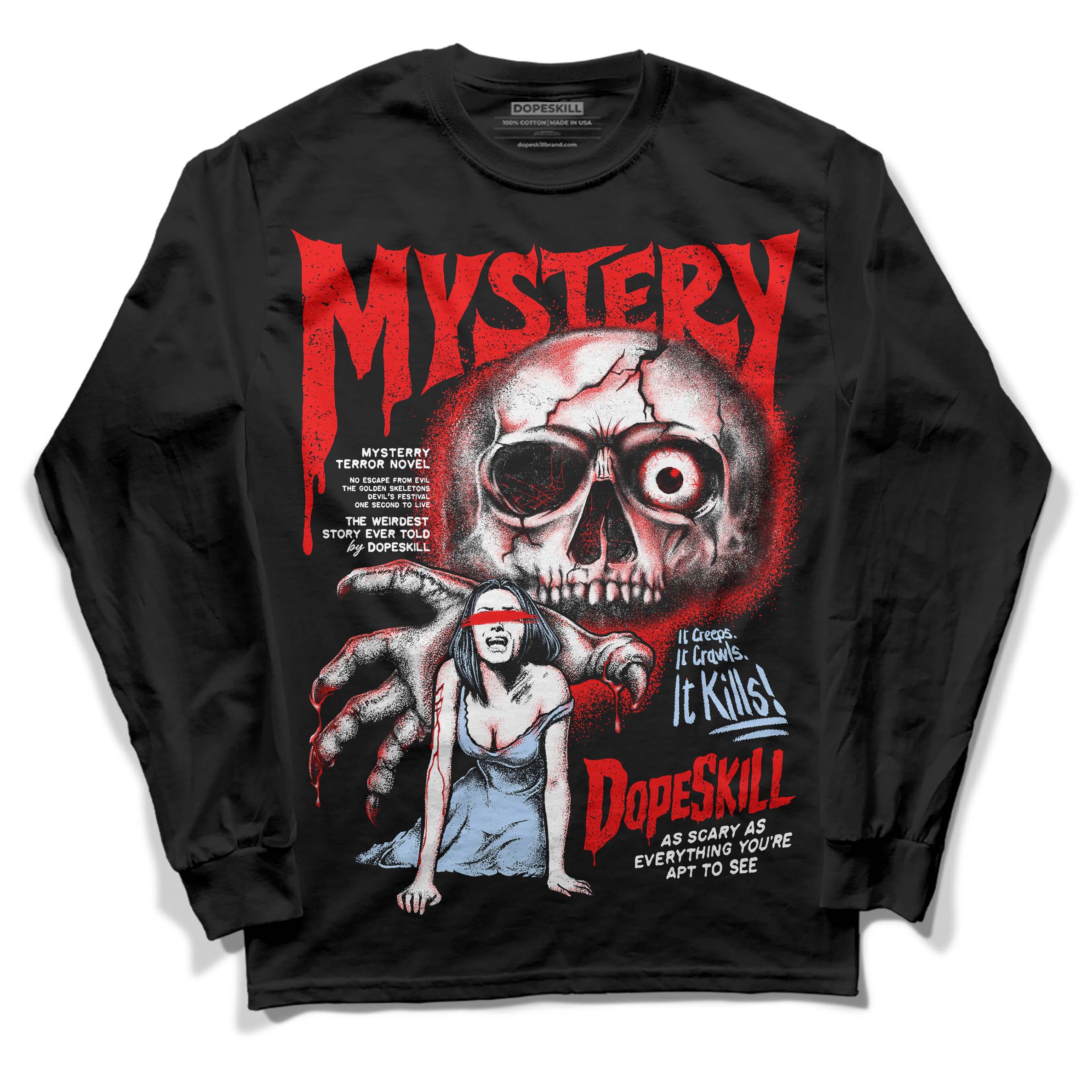Cherry 11s superstreetwear Long Sleeve T-Shirt Mystery Ghostly Grasp Graphic