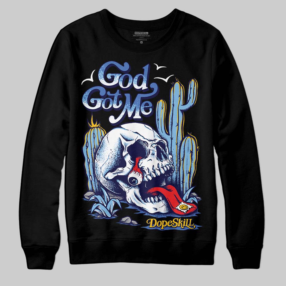 University Blue Collection superstreetwear Sweatshirt God Got Me Graphic