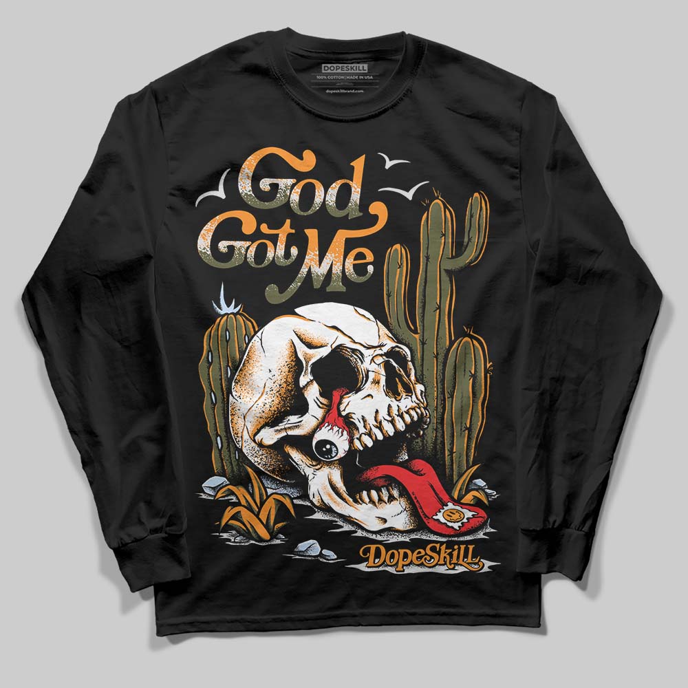 Olive 5s superstreetwear Long Sleeve T-Shirt God Got Me Graphic