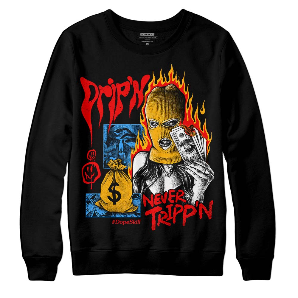 Red Collection superstreetwear Sweatshirt Drip'n Never Tripp'n Graphic