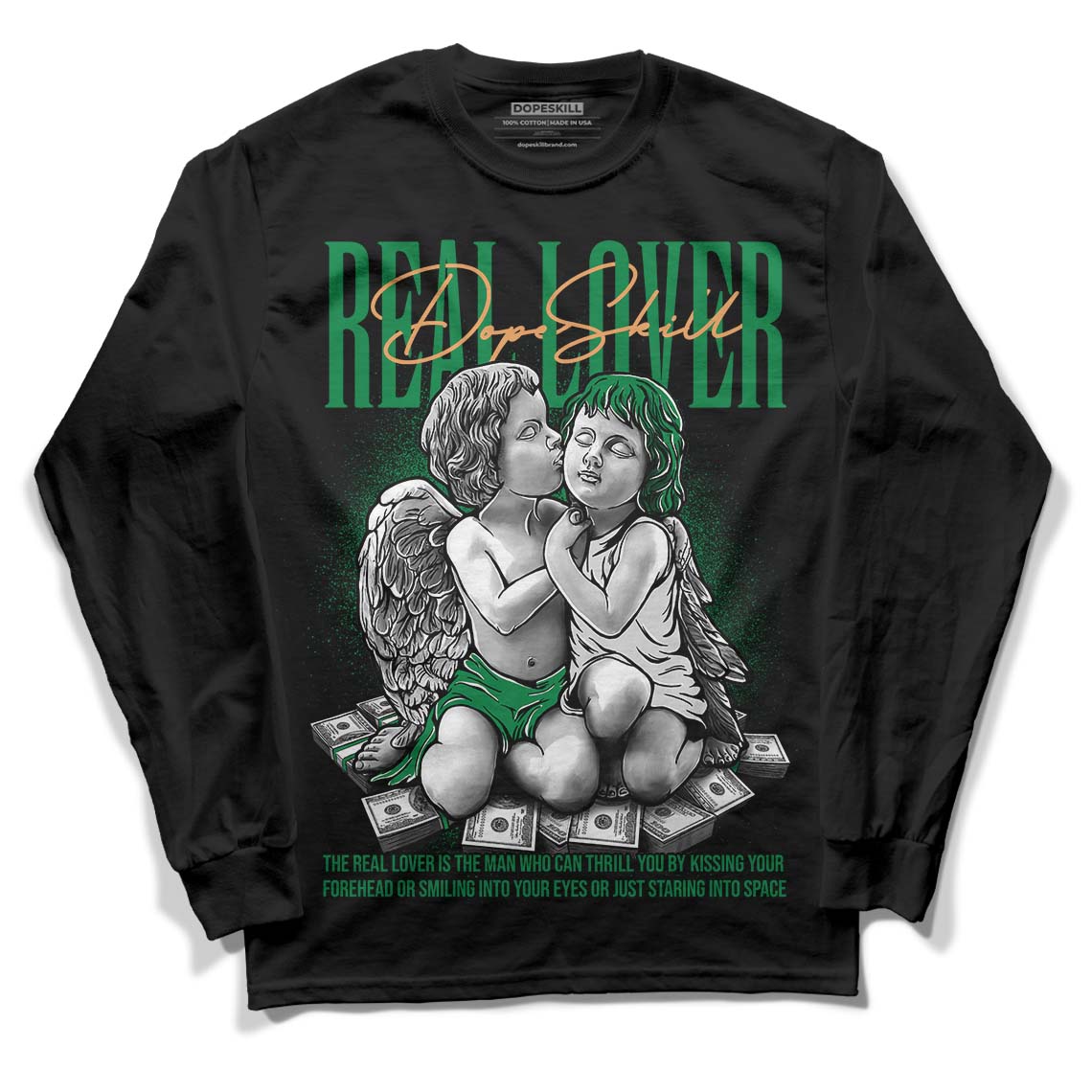 Pine Green 4s superstreetwear Long Sleeve T-Shirt Real Lover Graphic