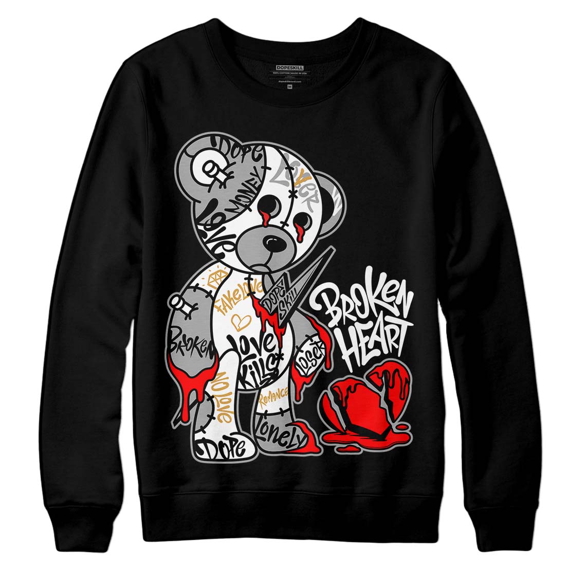 Gratitude 11s superstreetwear Sweatshirt Broken Heart Graphic