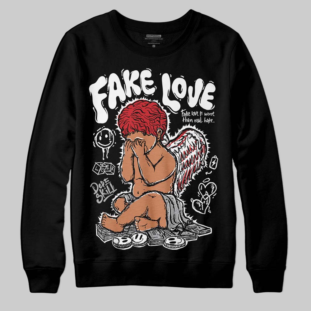 White Cement 4s superstreetwear Sweatshirt False Love Graphic