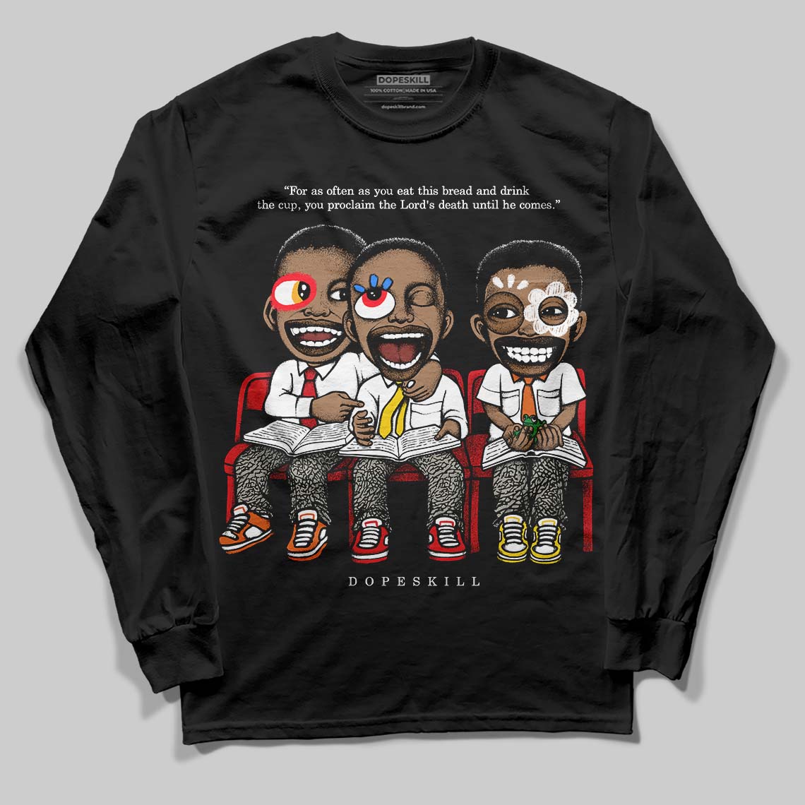 Fire Red 3s superstreetwear Long Sleeve T-Shirt First Sunday Graphic