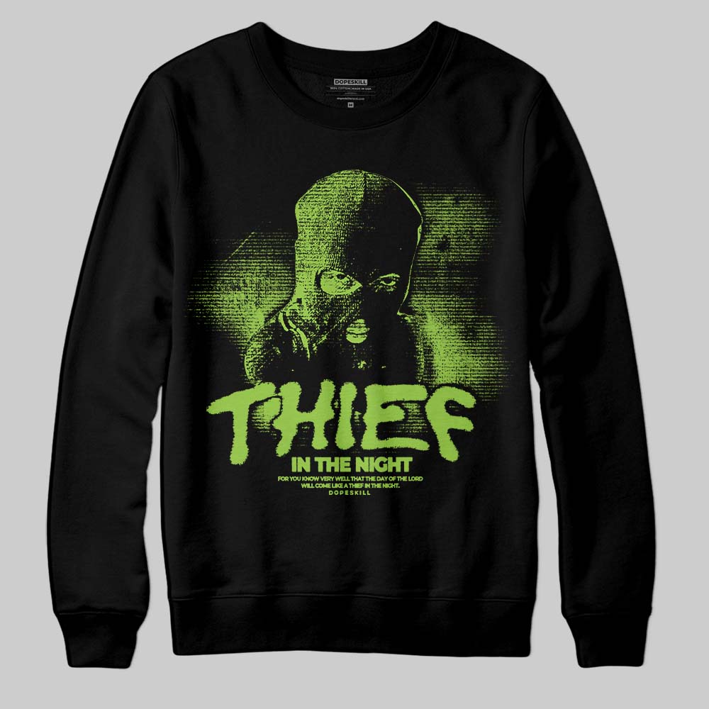 Neon Green Collection superstreetwear Sweatshirt Thief In The Night Graphic