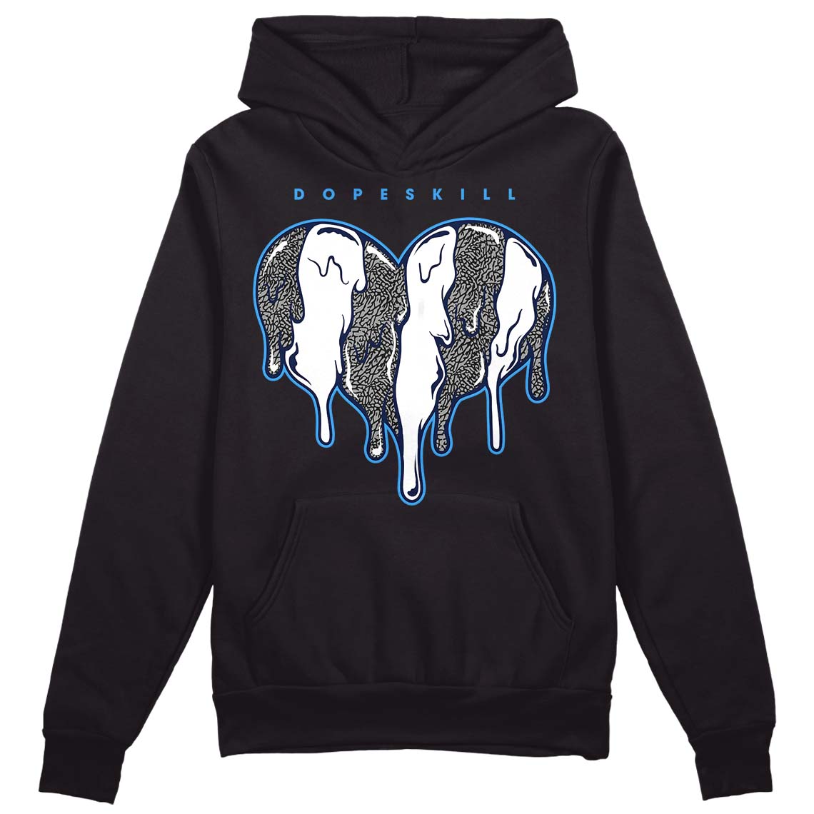 Midnight Navy 3s superstreetwear Hoodie Sweatshirt Slime Drip Heart Graphic