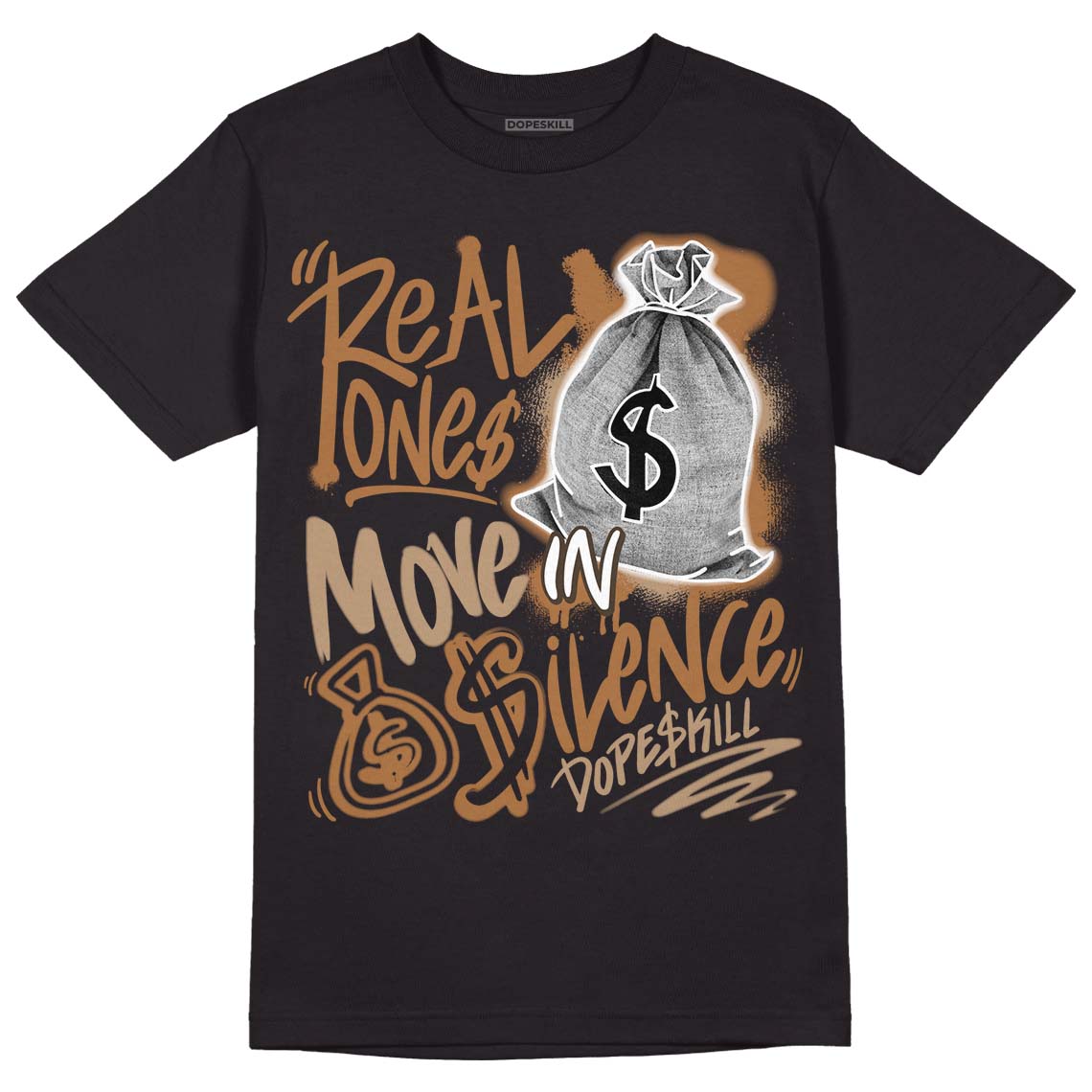 Palomino 3s superstreetwear T-Shirt Real Ones Move In Silence Graphic