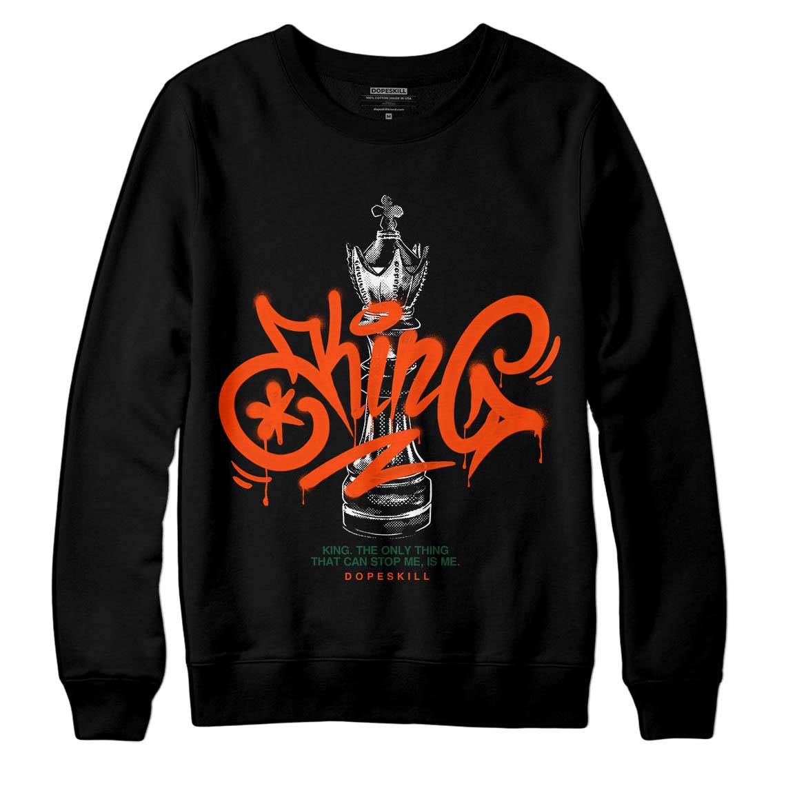 Dunk Low Team Dark Green Orange superstreetwear Sweatshirt King Chess Graphic