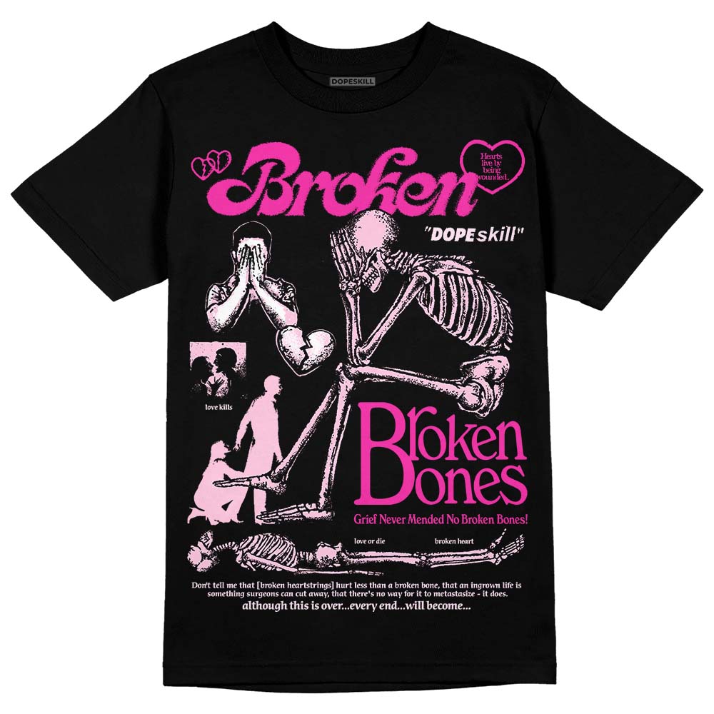 Triple Pink Dunk superstreetwear T-Shirt Broken Bones Graphic