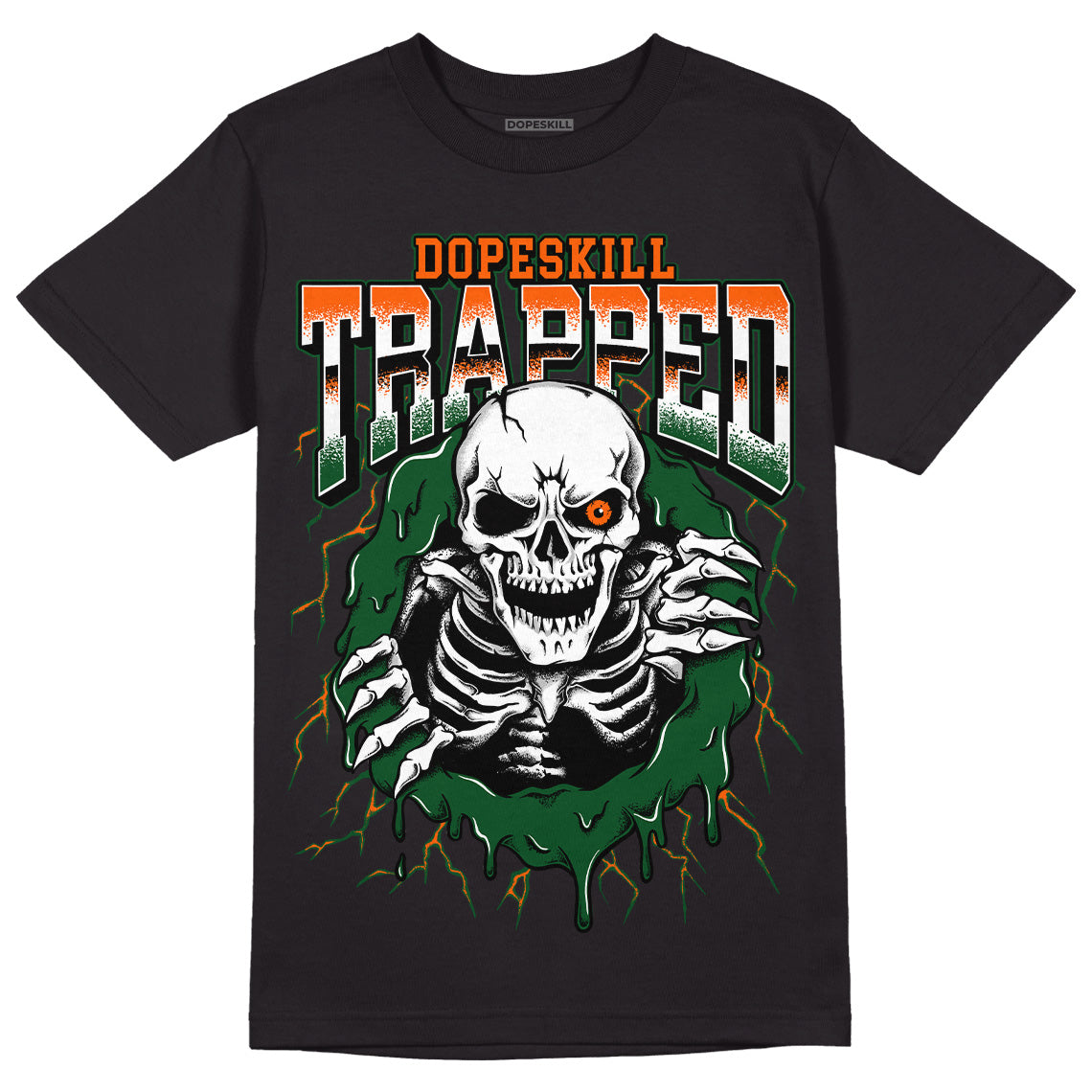 Dunk Low Team Dark Green Orange superstreetwear T-Shirt Trapped Halloween Graphic