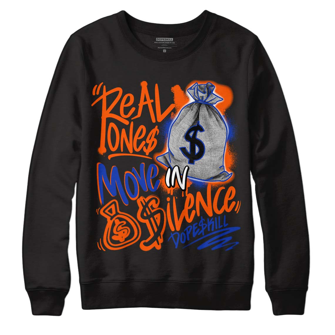 Dunk Low Futura Orange Blaze superstreetwear Sweatshirt Real Ones Move In Silence Graphic