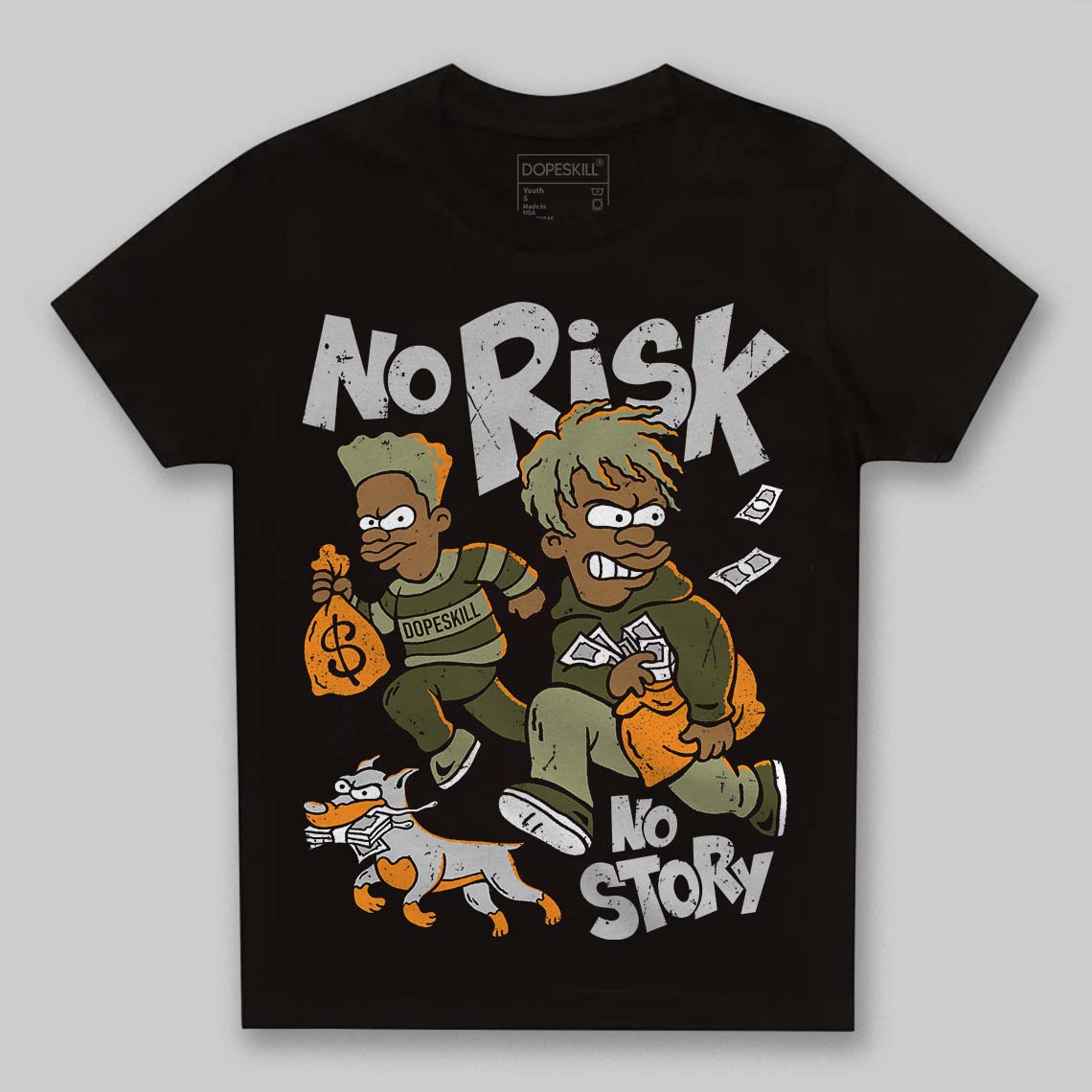 Olive 5s superstreetwear Toddler Kids T-shirt No Risk No Story Graphic