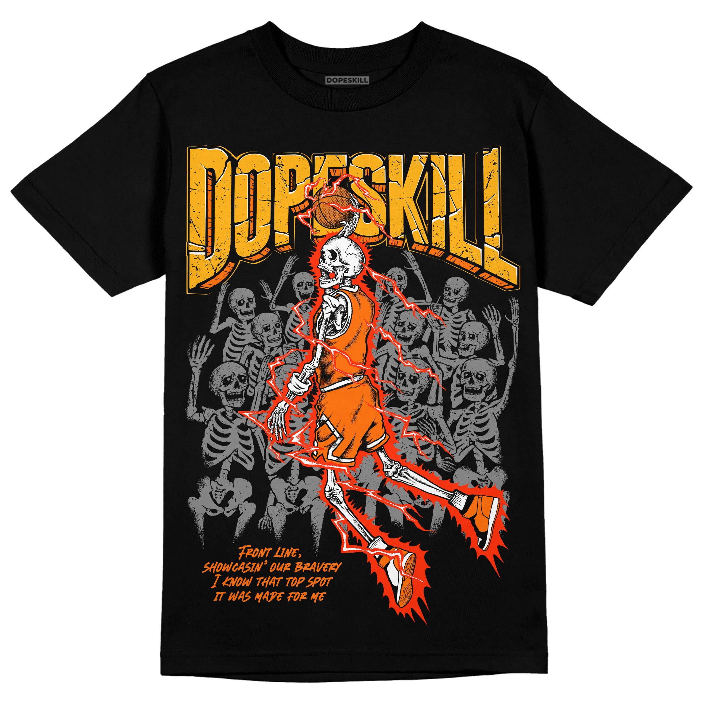 Orange Black White superstreetwear T-Shirt Thunder Dunk Graphic