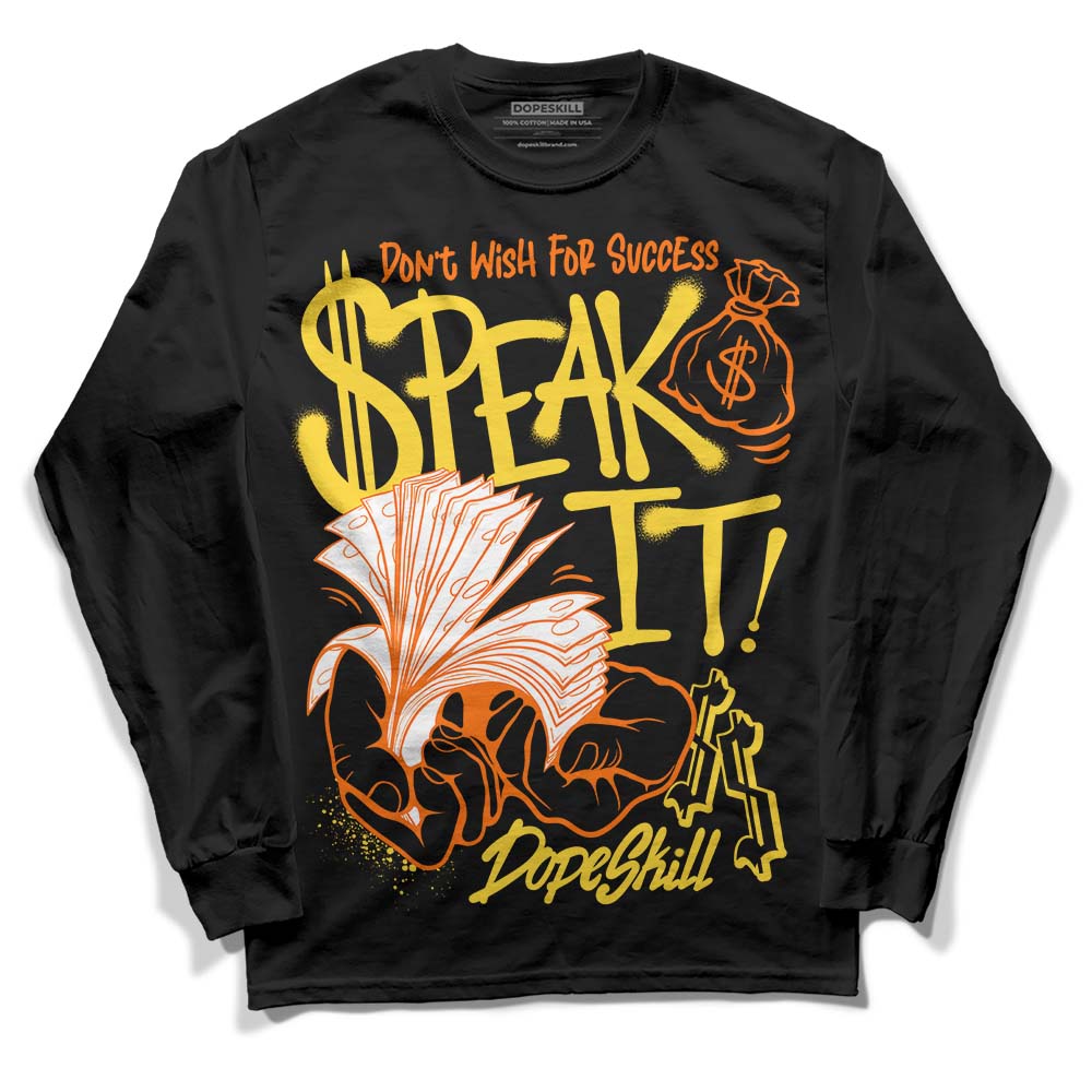 Black Tour Yellow AJ 4 Thunder superstreetwear Long Sleeve T-Shirt Speak It Graphic