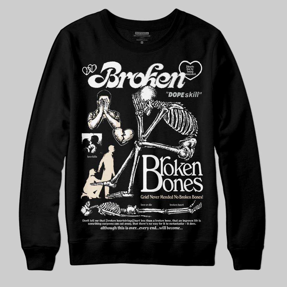 Reverse Metallic 5s superstreetwear Sweatshirt Broken Bones Graphic