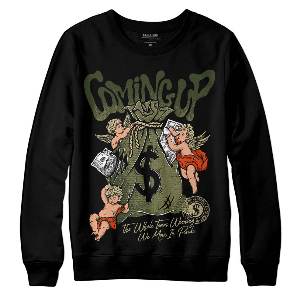 Olive Collection superstreetwear Sweatshirt Money Bag Coming Up Graphic