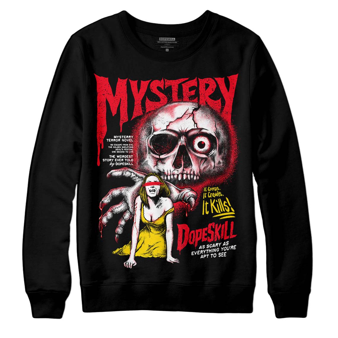 Red Thunder 4s superstreetwear Sweatshirt Mystery Ghostly Grasp Graphic
