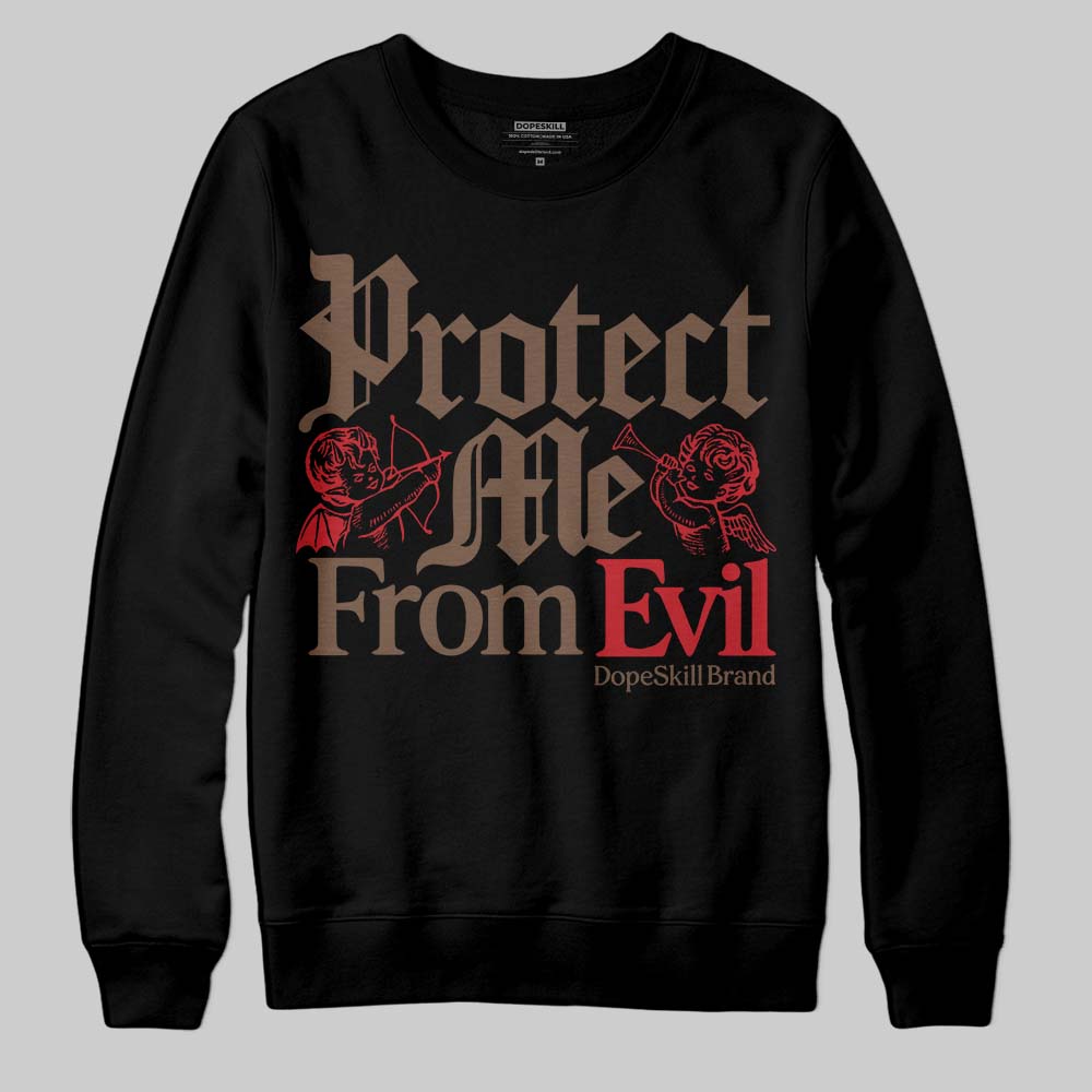 Olive 9s superstreetwear Sweatshirt Protect Me From Evil Graphic