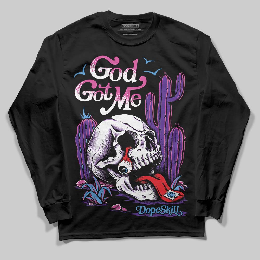 PURPLE Collection superstreetwear Long Sleeve T-Shirt God Got Me Graphic