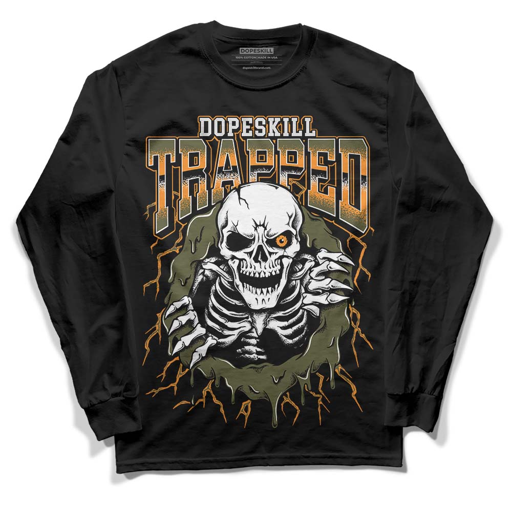 Olive 5s superstreetwear Long Sleeve T-Shirt Trapped Halloween Graphic