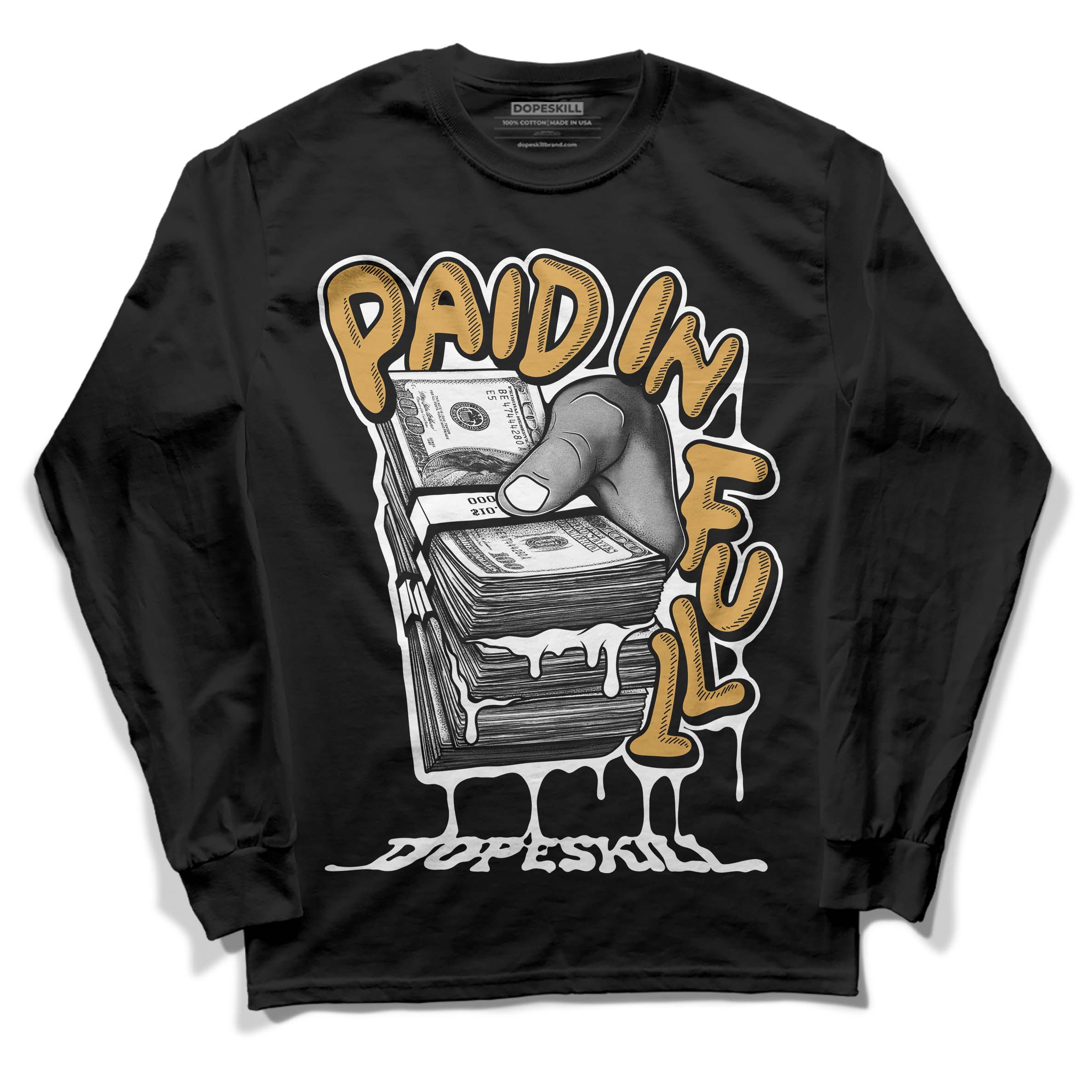 Gratitude 11s superstreetwear Long Sleeve T-Shirt Paid In Full Graphic